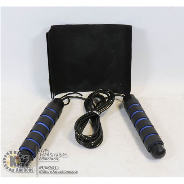 MEMORY FOAM GRIP WORKOUT SKIPPING ROPE