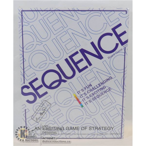 NEW SEQUENCE GAME OF STATEGY