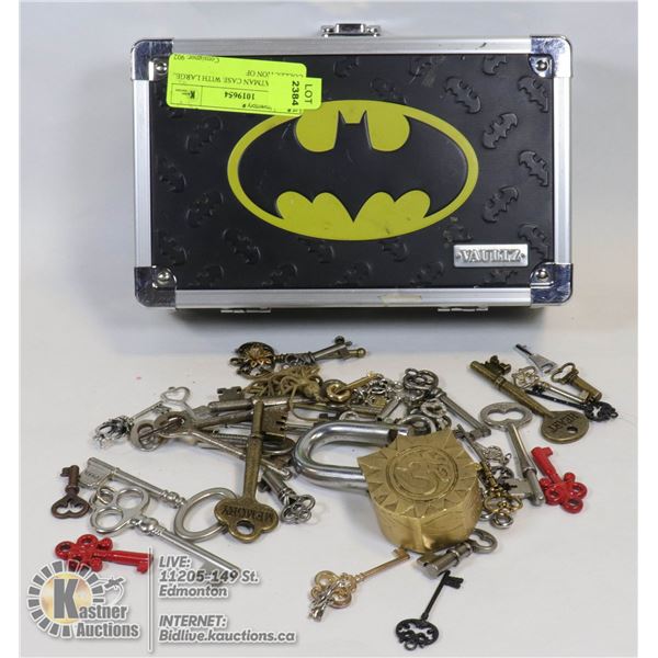 METAL BATMAN CASE WITH LARGE COLLECTION OF