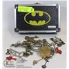 Image 1 : METAL BATMAN CASE WITH LARGE COLLECTION OF