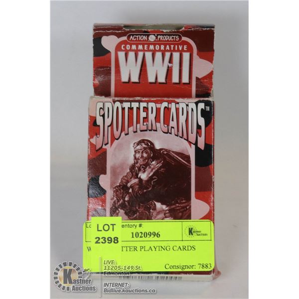 WW ll SPOTTER PLAYING CARDS