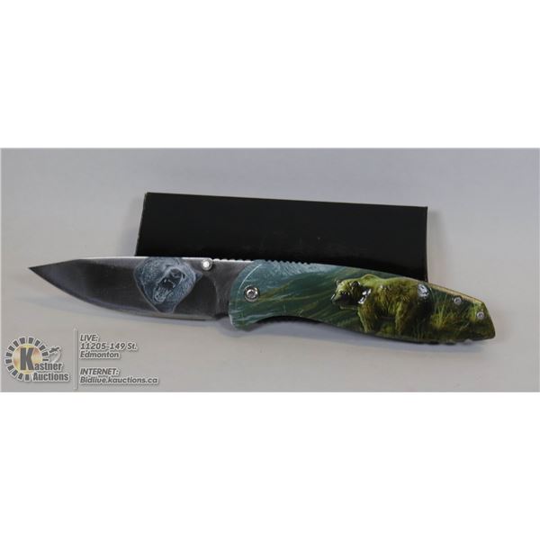NEW BEAR THEMED FOLDING KNIFE