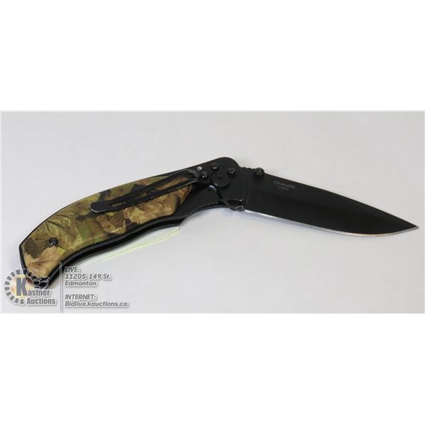 CANLINE CAMOUFLAGE HUNTING/FISHING FOLDING  KNIFE