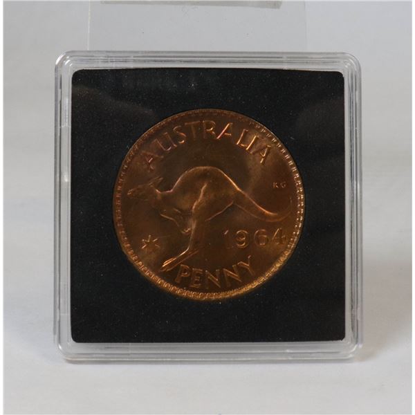 AUSTRALIA GEM UNCIRCULATED 1964 LARGE CENT