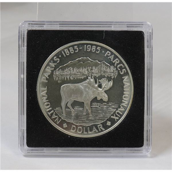 1985 NATIONAL PARKS CANADA SILVER DOLLAR