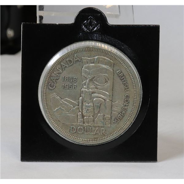 1958 TOTEM POLE CANADA SILVER DOLLAR