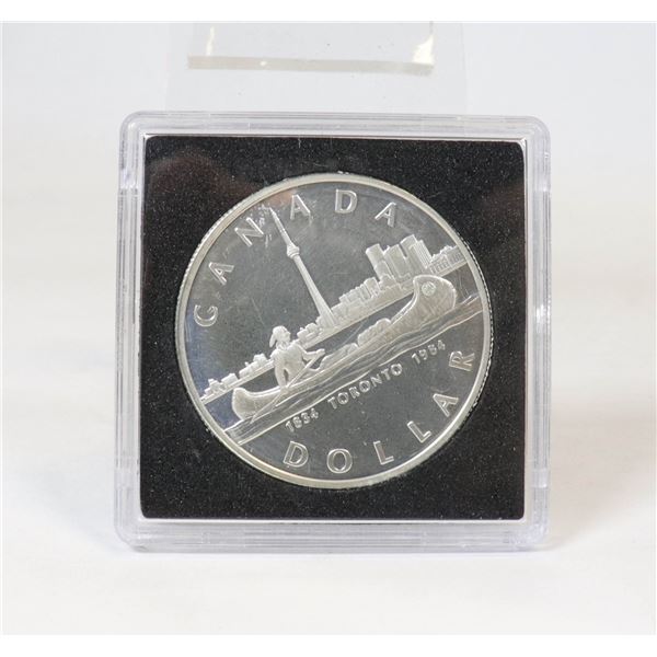 1984 TORONTO PROOF CANADA SILVER DOLLAR