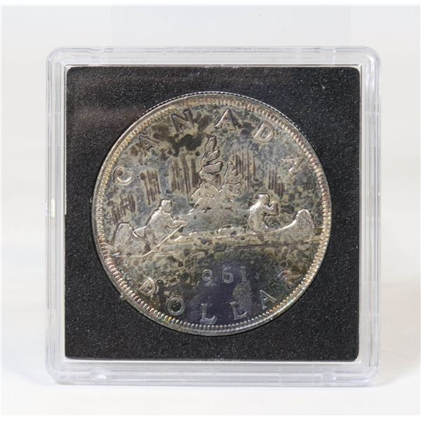1961 60TH YEAR CANADA SILVER DOLLAR