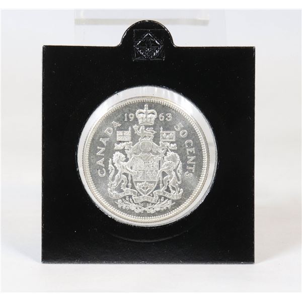 CHOICE MINT STATE 1963 SILVER CANADA 50 CENT