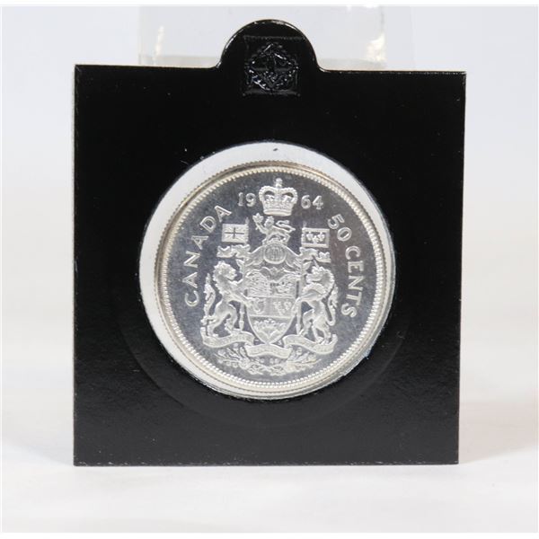 CHOICE MINT STATE 1964 SILVER CANADA 50 CENT