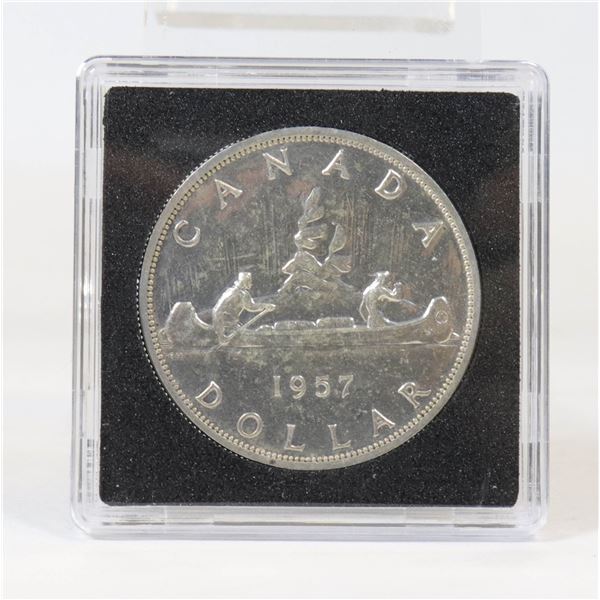 1957 1WL VARIETY CANADA SILVER DOLLAR