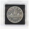 Image 1 : 1957 1WL VARIETY CANADA SILVER DOLLAR