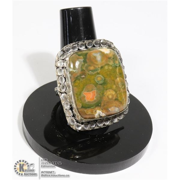 #118-OCEAN JASPER RING SIZE 9
