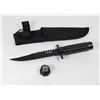 Image 1 : NEW SURVIVAL KNIFE W/ A COMPASS AT ONE END