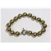 Image 1 : #25-DARK GOLD SEA SHELL PEARL BRACELET 10mm/7.5"