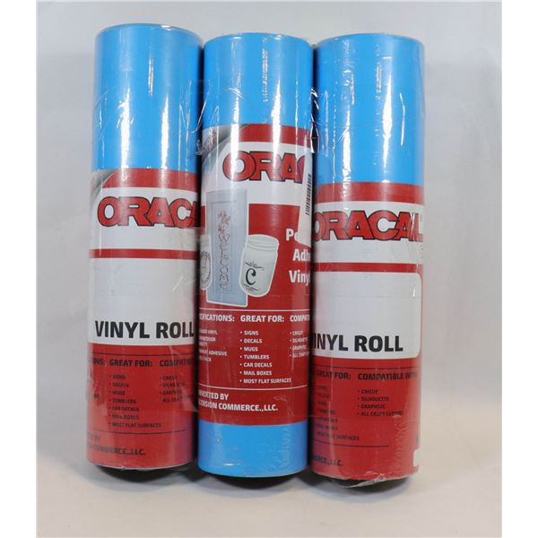 3 ROLLS OF ORACLE 651 PERMANENT ADHESIVE VINYL