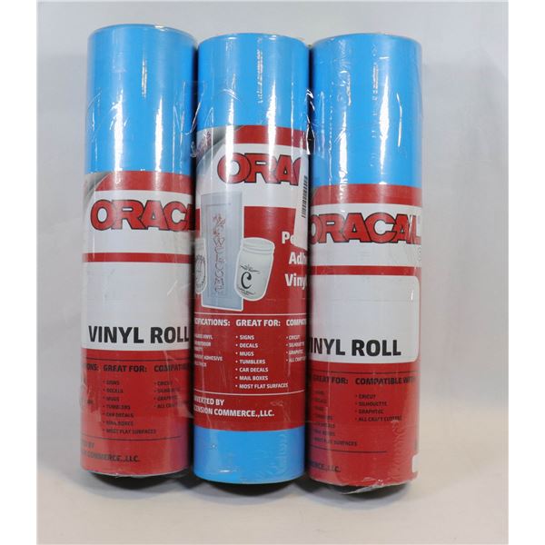 3 ROLLS OF ORACLE 651 PERMANENT ADHESIVE VINYL