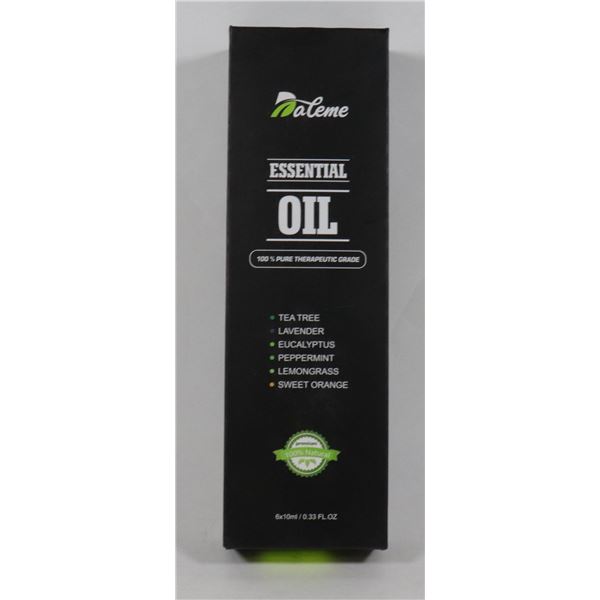 6 BOTTLE SET OF ESSENTIAL OILS, 10ML PER BOTTLE