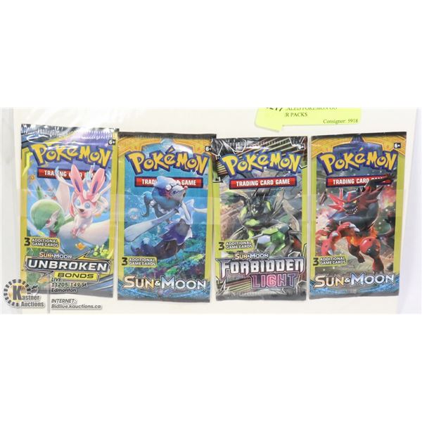 FOUR SEALED POKEMON GO BOOSTER PACKS