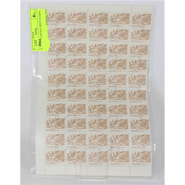 NICARAGUA BLOCK SHEET STAMPS.