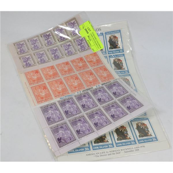 3 STAMP BLOCK SHEETS ELINOR ROSEEVELT REPUBLIQUE