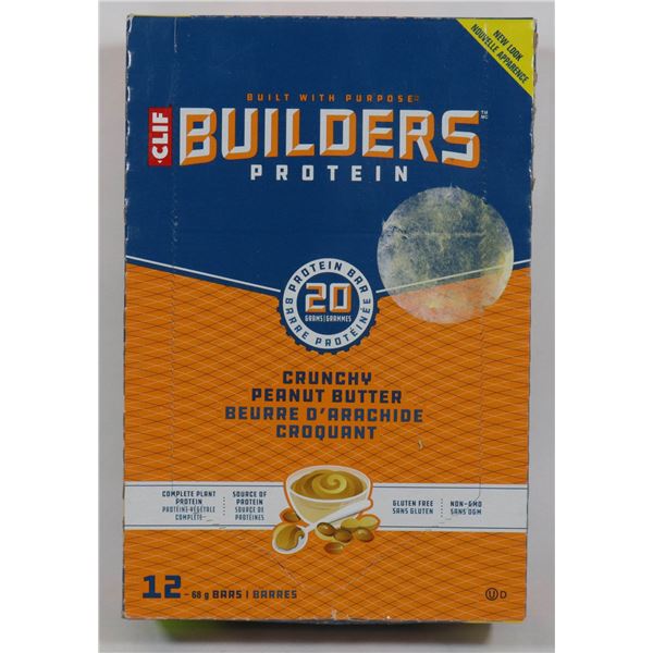 BOX OF 12 CLIFF BUILDER BARS CRUNCHY PEANUT