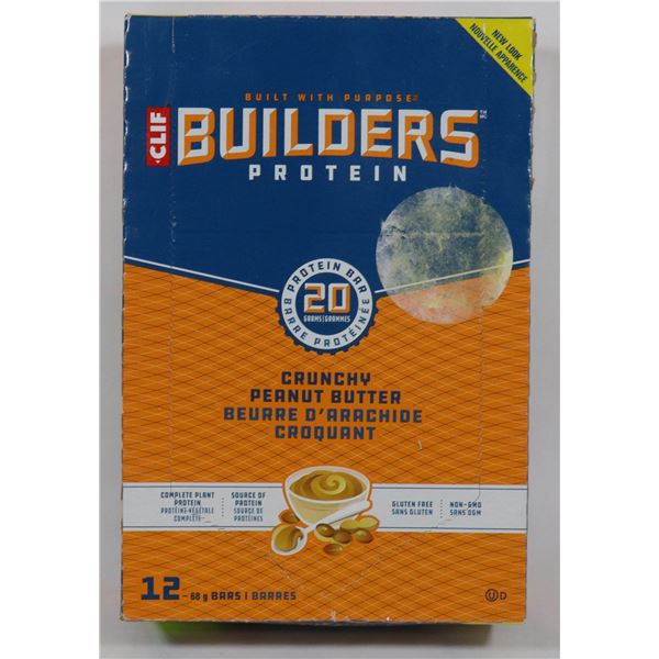BOX OF 12 CLIFF BUILDER BARS CRUNCHY PEANUT