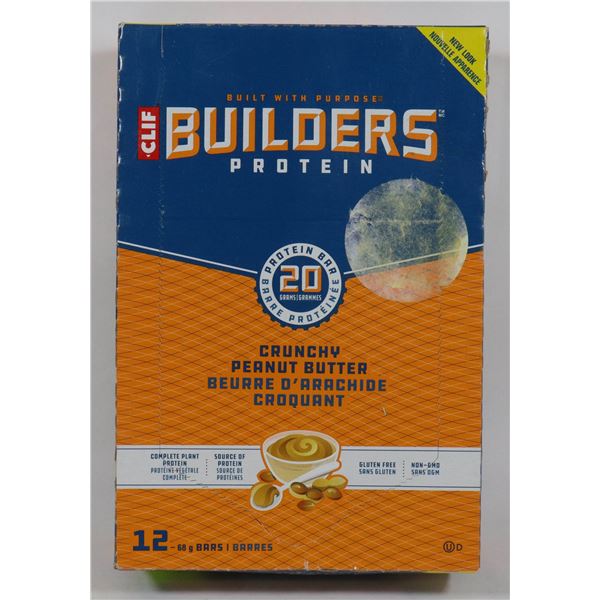 BOX OF 12 CLIFF BUILDER BARS CRUNCHY PEANUT