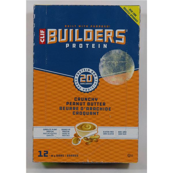 BOX OF 12 CLIFF BUILDER BARS CRUNCHY PEANUT