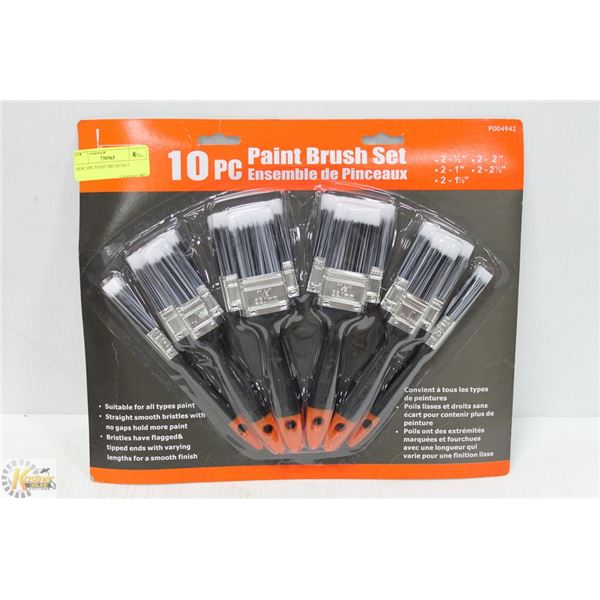 NEW 10PC PAINT BRUSH SET