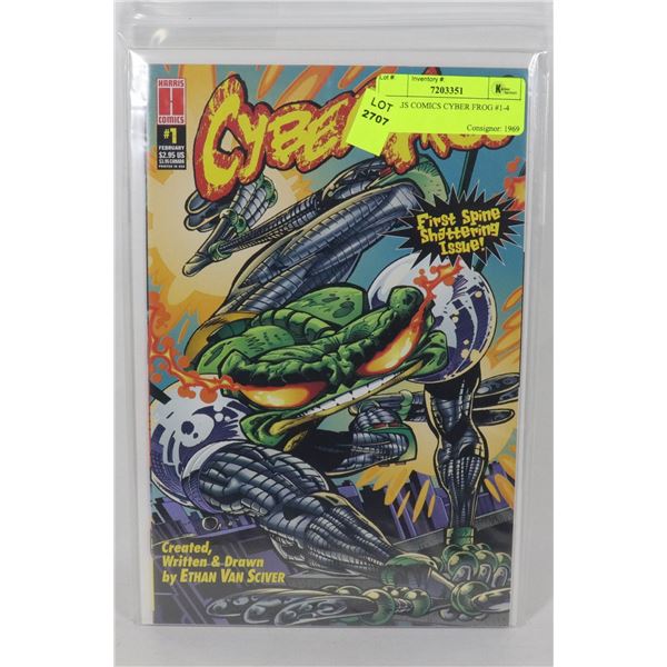 HARRIS COMICS CYBER FROG #1-4
