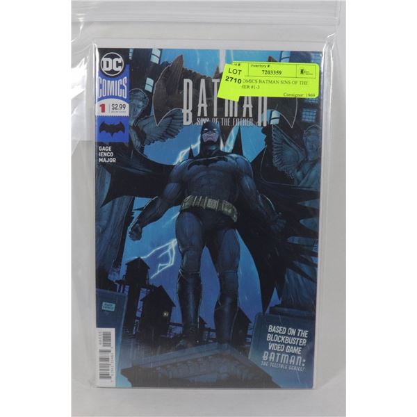 DC COMICS BATMAN SINS OF THE FATHER #1-3