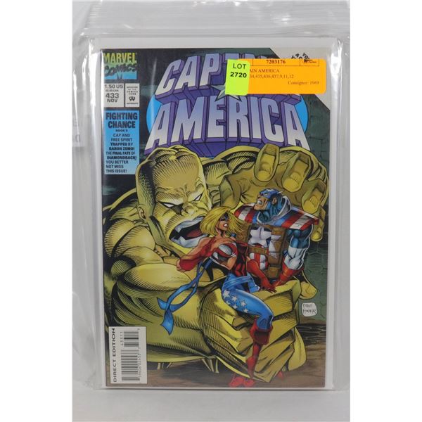 CAPTAIN AMERICA  #433,434,435,436,437,9,11,12