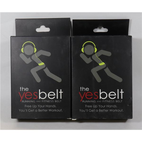 LOT OF 2 "THE YES BELT" RUNNING & FITNESS BELT