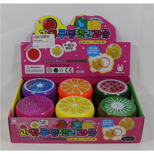 BOX OF 18 BIG FRUIT CRYSTAL MUD - NOT EDIBLE