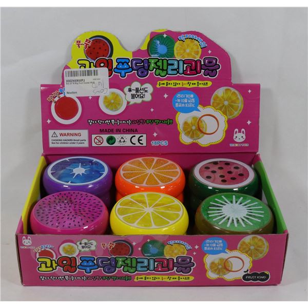 BOX OF 18 BIG FRUIT CRYSTAL MUD - NOT EDIBLE