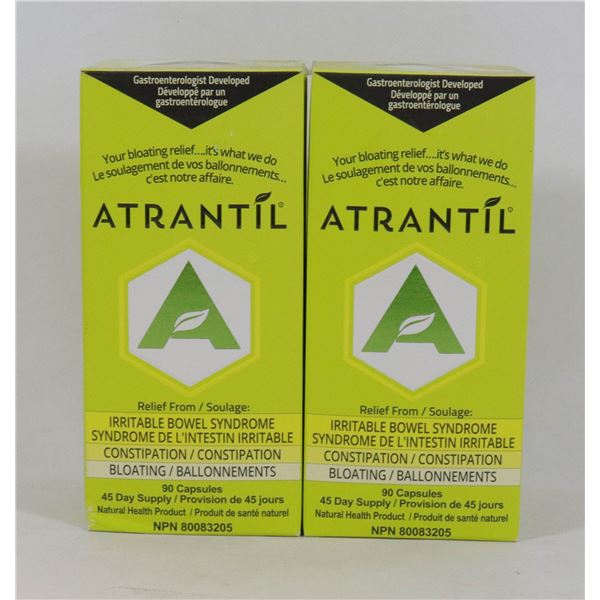 LOT OF 2 ATRANTIL IBS CAPSULES, 90 PER BOTTLE