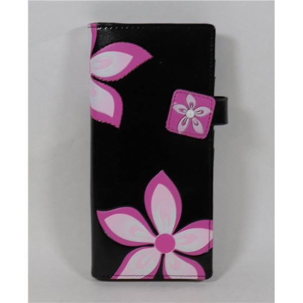 NEW LARGE SHAGWEAR FLOWER WALLET