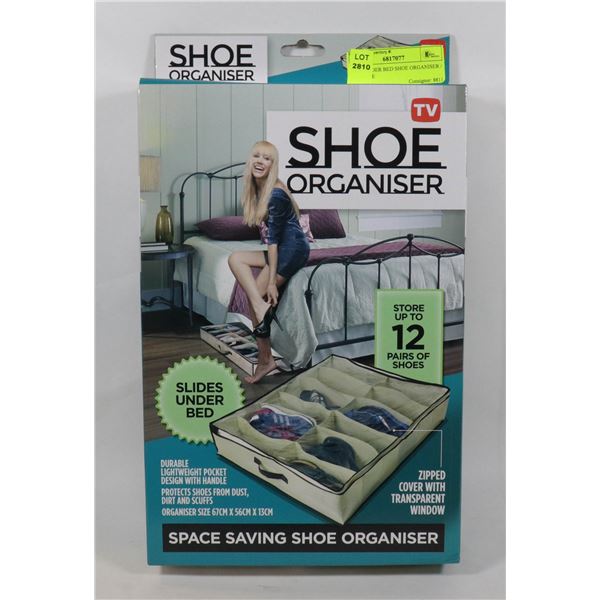 NEW UNDER BED SHOE ORGANISER / STORAGE