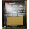 Image 1 : LOT OF 5 NEW PACKS OF 3M 60 GRIT SAND PAPER SHEETS
