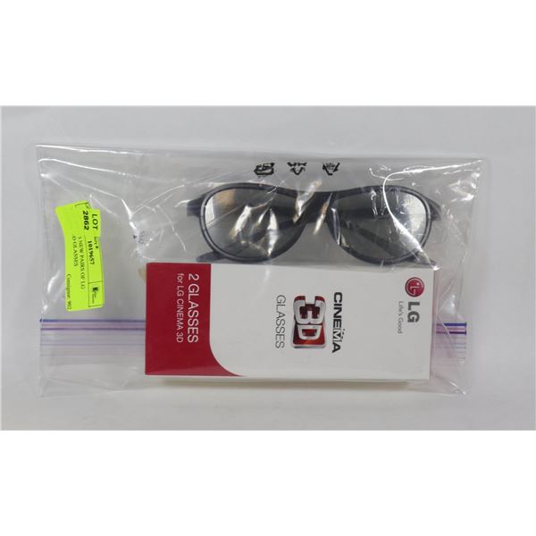 BAG WITH 3 NEW PAIRS OF LG CINEMA 3-D GLASSES