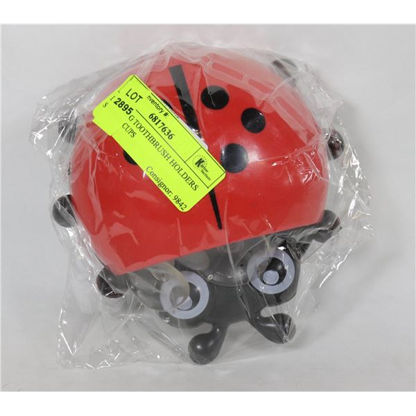 LADY BUG TOOTHBRUSH HOLDERS SUCTION CUPS