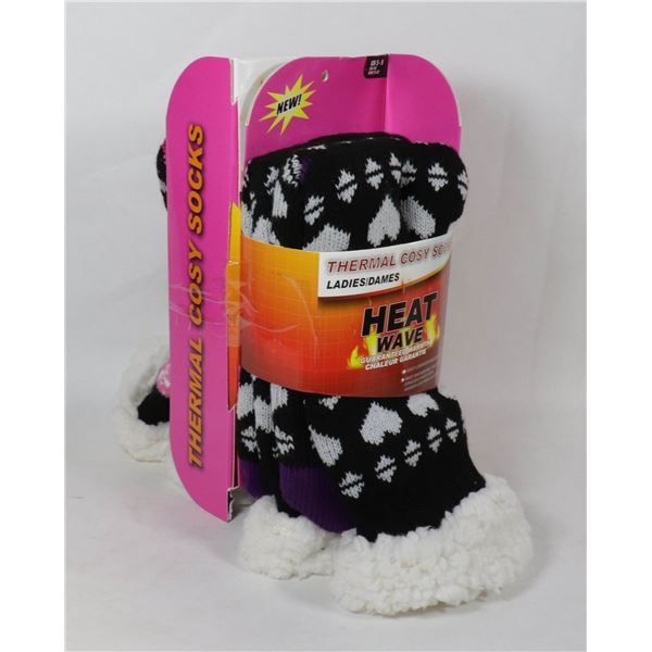 2PK LADIES COZY SLIPPER SOCKS