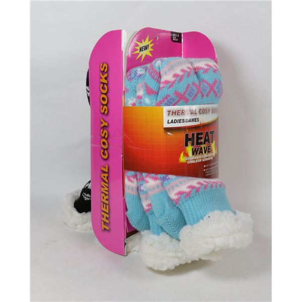 2PK LADIES COZY SLIPPER SOCKS