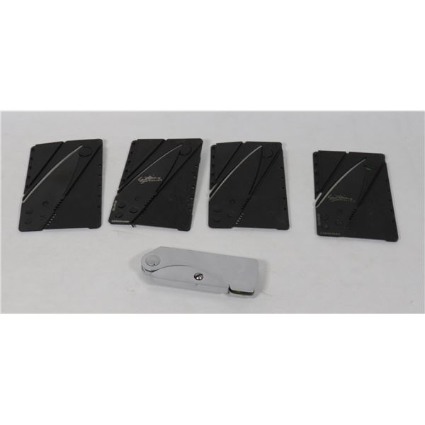 FLAT OF GERBER UTILITY KNIFE AND 4 CREDIT CARD