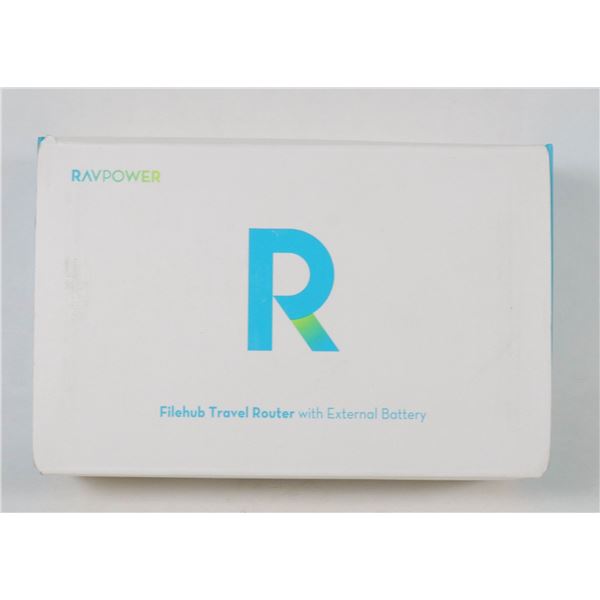 FILE HUB TRAVEL ROUTER WITH EXTERNAL BATTERY