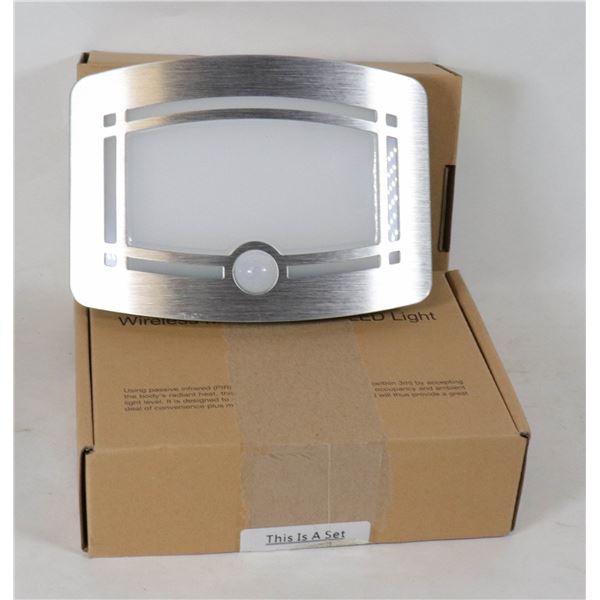 LOT OF 2 LED MOTION SCENSOR SCONCES