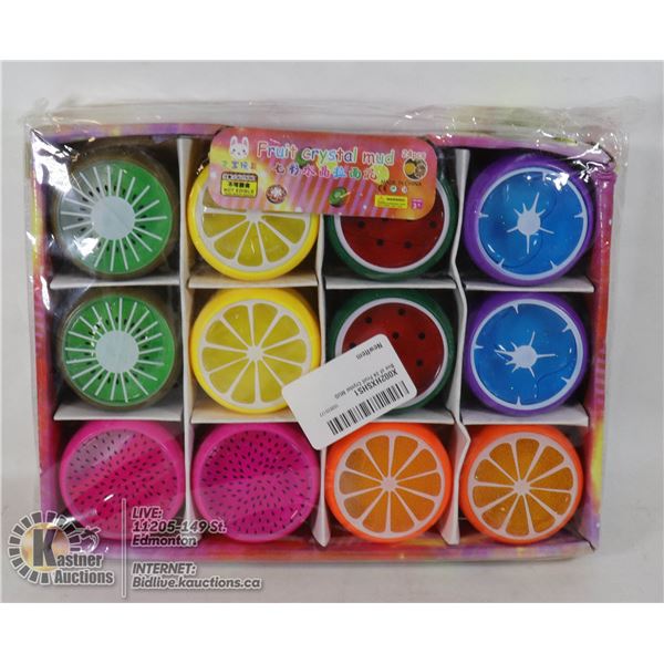 BOX OF 24 FRUIT CRYSTAL MUD - NON EDIBLE