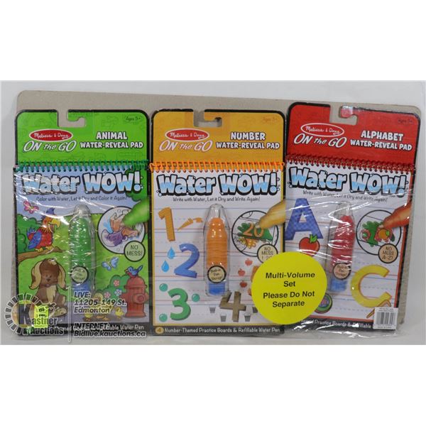 LOT OF 3 ON THE GO WATER REVEAL PAD TOY