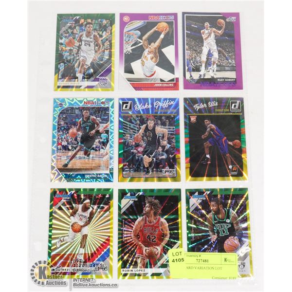 NBA 9 CARD VARIATION LOT